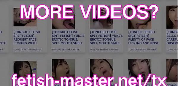  Japanese Asian Tongue Spit Face Nose Licking Sucking Kissing Handjob Fetish - More at fetish-master.net